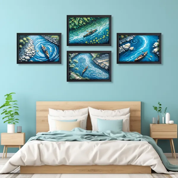 River_Flow_Journey_Wall_Art_(_Set_of_4)