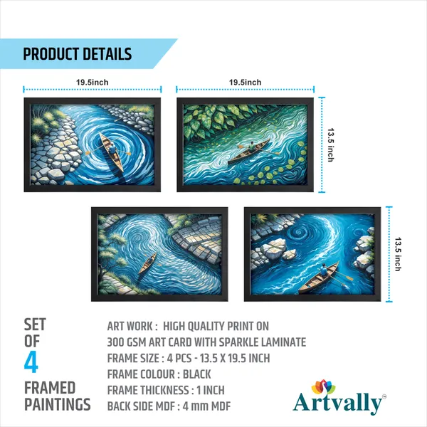 River_Flow_Journey_Wall_Art_(_Set_of_4)