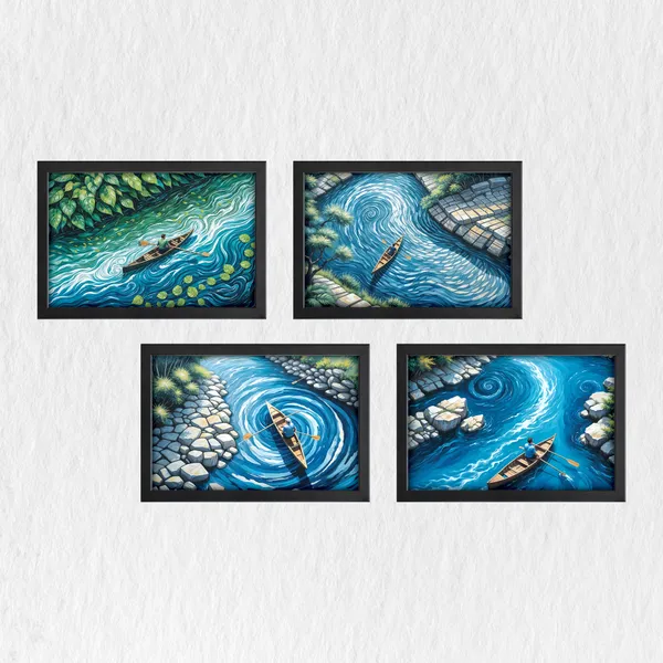 River_Flow_Journey_Wall_Art_(_Set_of_4)