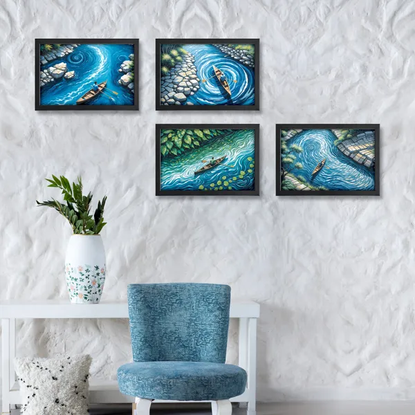 River_Flow_Journey_Wall_Art_(_Set_of_4)