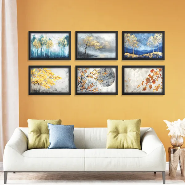 Golden_Tree_&_Fall_Leaves_Wall_Art_Collection_(_Set_of_6)