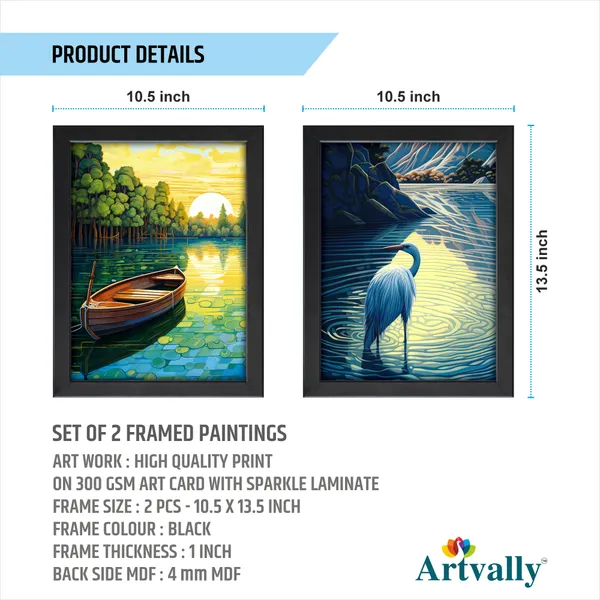 Ship_and_Swan_Landscape_Wall_Painting_(Set_of_2)