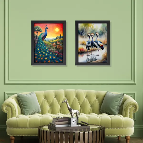Peacock_Wall_Decor_Framed_Wall_Painting_(Set_of_2)