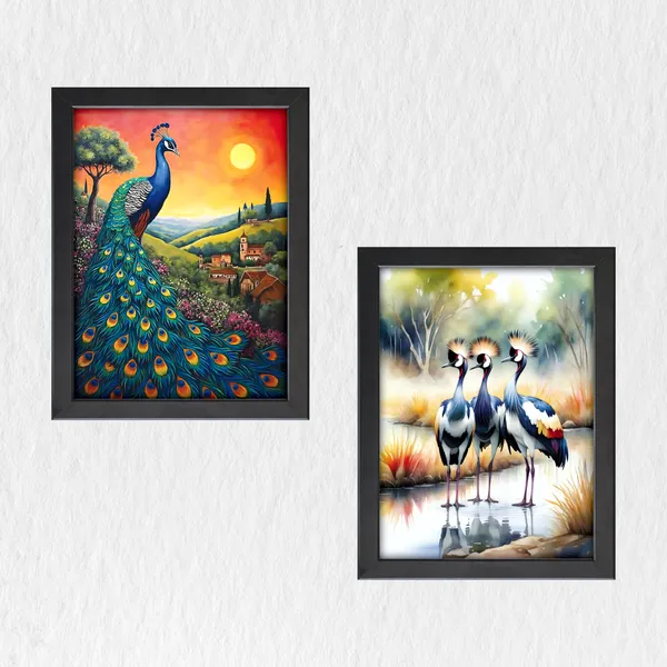 Peacock_Wall_Decor_Framed_Wall_Painting_(Set_of_2)