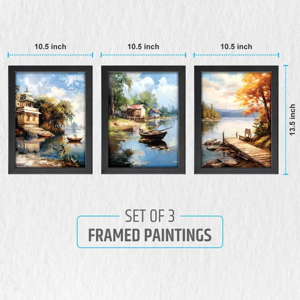 Beautiful_Lake_View_&_Village_Landscape_Wall_Decor_(Set_of_3)