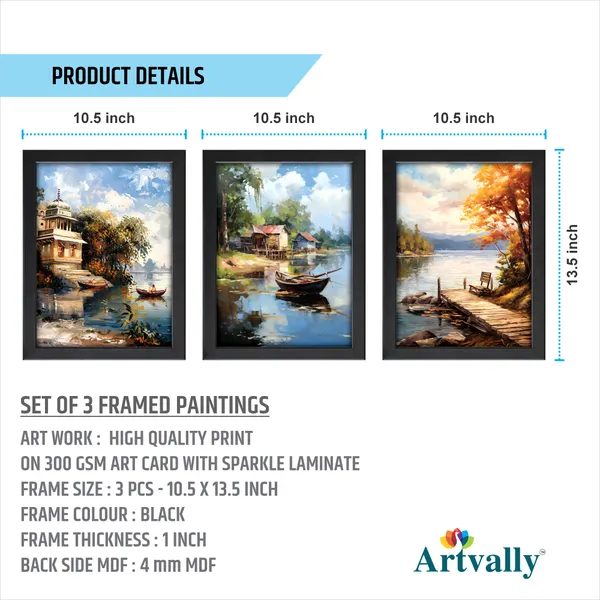 Beautiful_Lake_View_&_Village_Landscape_Wall_Decor_(Set_of_3)