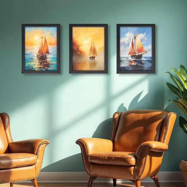 Golden_Sunset_Sailboat_Wall_Painting_(Set_of_3)