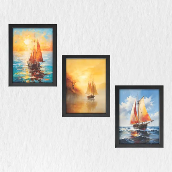 Golden_Sunset_Sailboat_Wall_Painting_(Set_of_3)