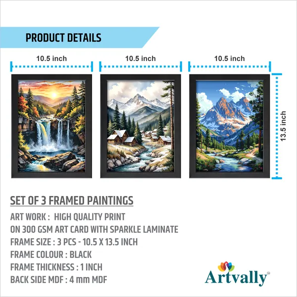 Mountain_River_&_Waterfall_Scenic_Canvas_Paintings_(Set_of_3)
