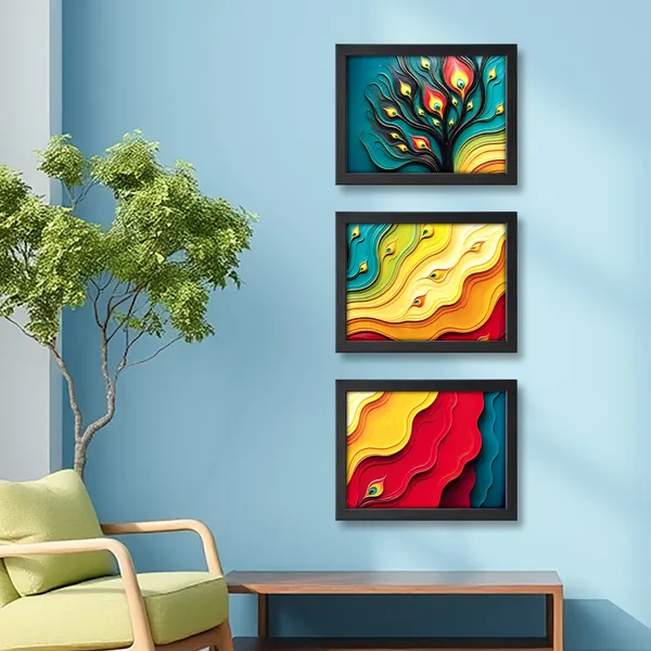 Peacock_Inspired_Abstract_Flow_Wall_Decor_(_Set_of_3)