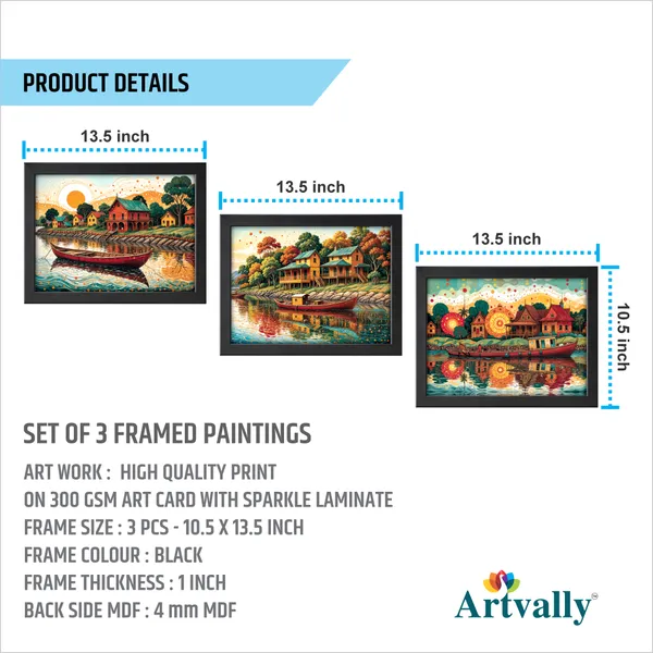 Golden_River_Village_Wall_Decor_(_Set_of_3)
