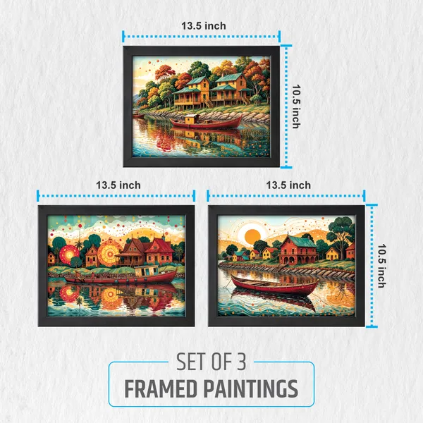 Golden_River_Village_Wall_Decor_(_Set_of_3)