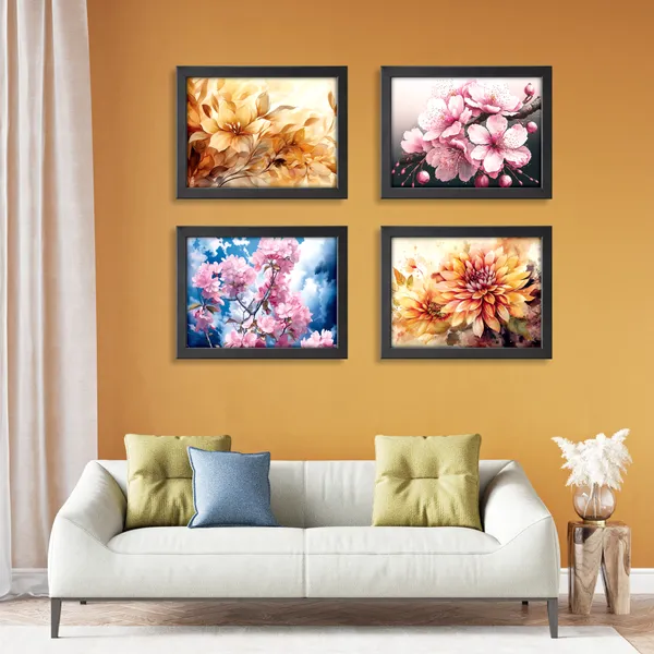 Floral_Wall_Décor_Framed_Paintings_(Set_of_4)