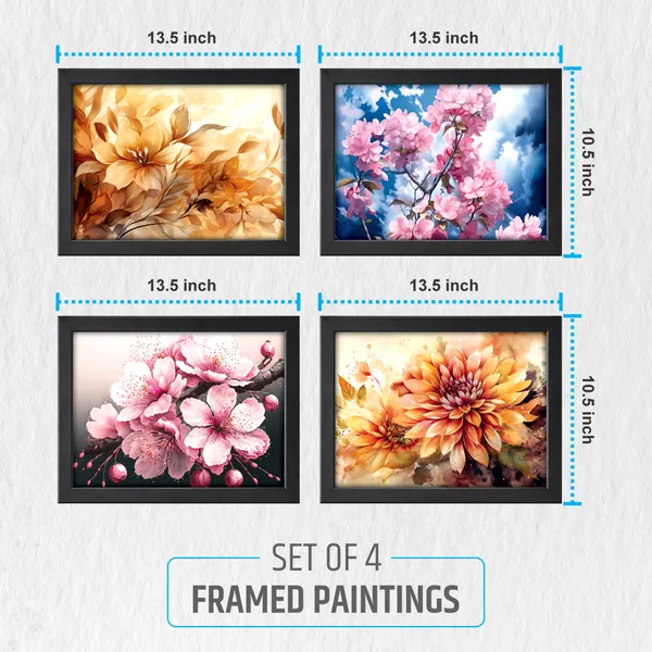 Floral_Wall_Décor_Framed_Paintings_(Set_of_4)