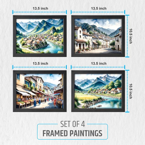 Village_by_the_River_Wall_Decor_(_Set_of_4)