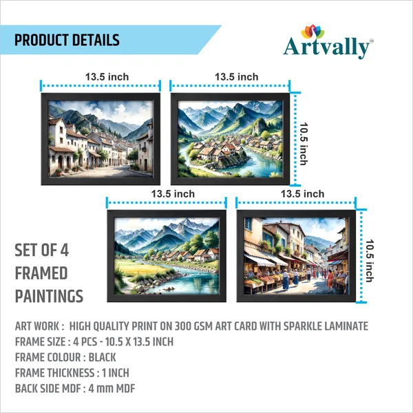 Village_by_the_River_Wall_Decor_(_Set_of_4)