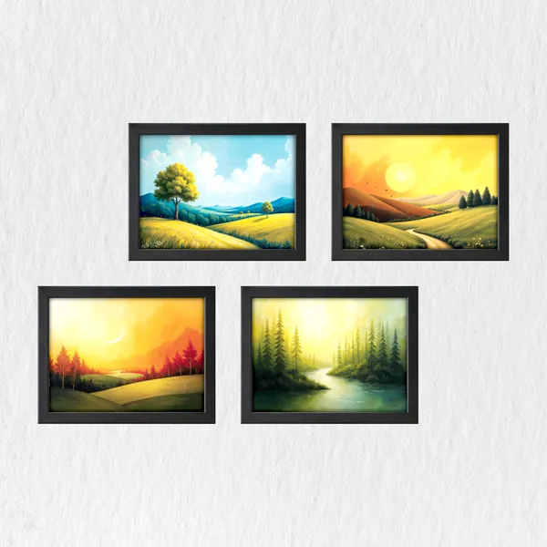 Golden_Horizons_Wall_Paintings_(_Set_of_4)