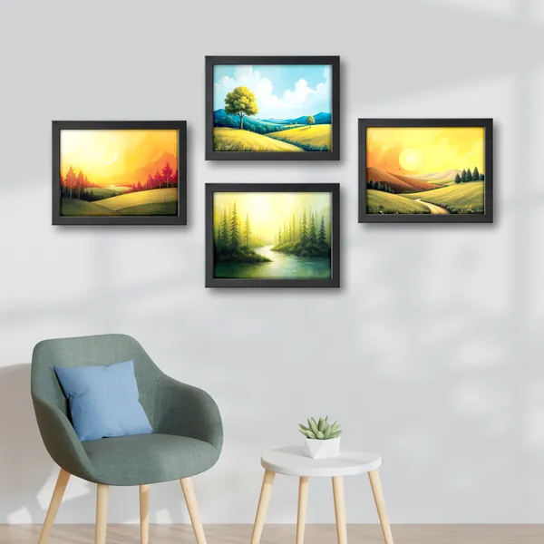 Golden_Horizons_Wall_Paintings_(_Set_of_4)