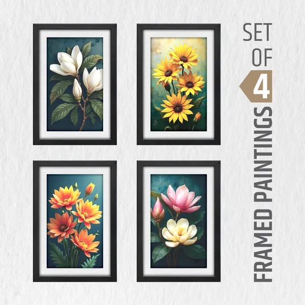 Floral_Wall_Painting_for_leving_room_(Set_of_4)