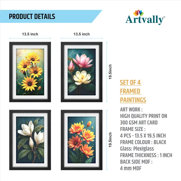 Floral_Wall_Painting_for_leving_room_(Set_of_4)