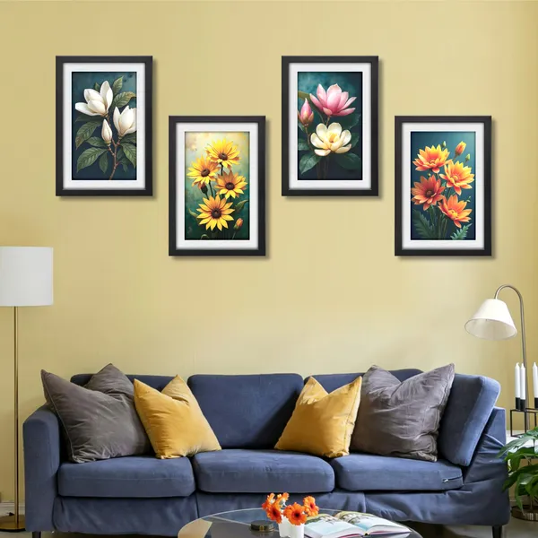 Floral_Wall_Painting_for_leving_room_(Set_of_4)