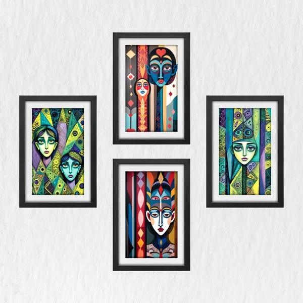 Abstract_Art,_Modern_Art_Wall_Painting_(Set_of_4)