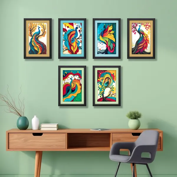 Pecacok_Abstract_Wall_Décor_Paintings_(Set_of_6)