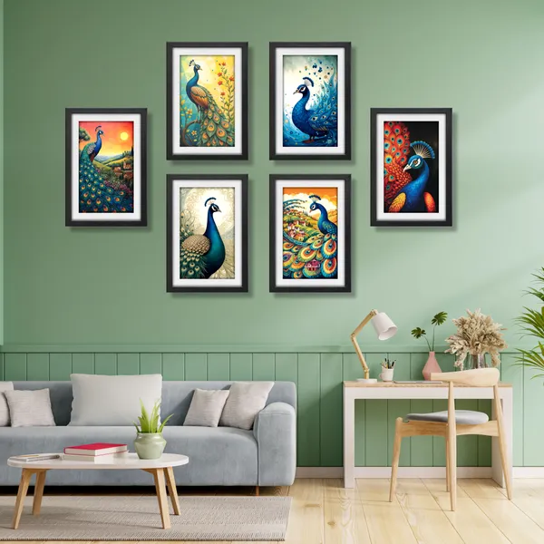 Pecacok_Wall_Décor_Paintings_(Set_of_6)
