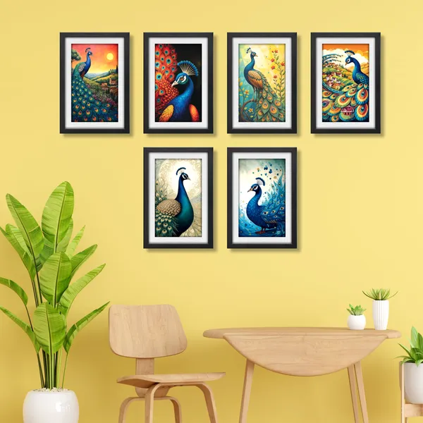 Pecacok_Wall_Décor_Paintings_(Set_of_6)