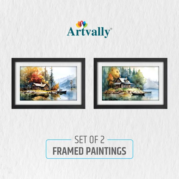 Lake_House_Landscape_Wall_Painting_(Set_of_2)