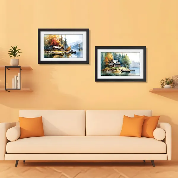 Lake_House_Landscape_Wall_Painting_(Set_of_2)