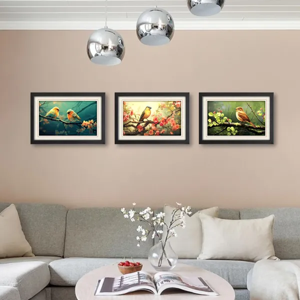 Birds,_Nature_Inspiring_Wall_Painting__(Set_of_3)