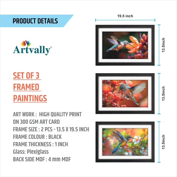Birds,_Nature_Inspiring_Wall_Painting__(Set_of_3)