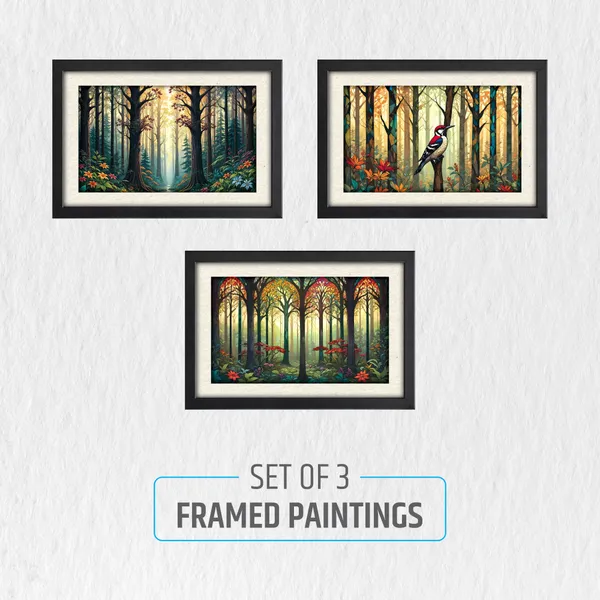 Birds,_Nature_Inspiring_Wall_Painting__(Set_of_3)