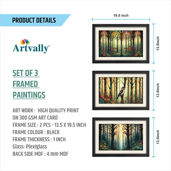 Birds,_Nature_Inspiring_Wall_Painting__(Set_of_3)
