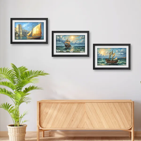 Vintage_Sailing_Ship,_Ocean_&_Coastal_Landscape_Paintings_(Set_of_3)