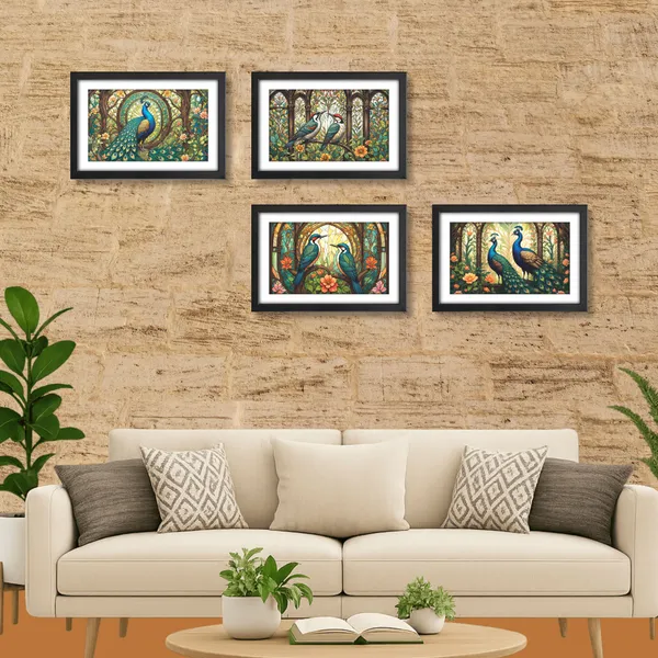 Peacock_Wall_Painting_(Set_of_4)
