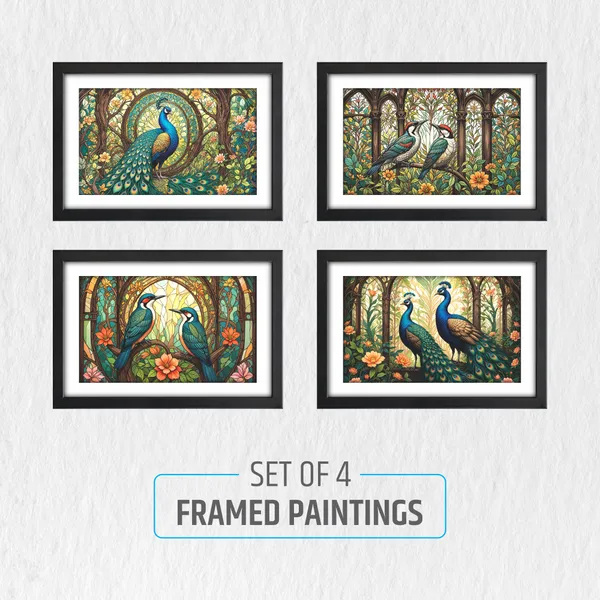 Peacock_Wall_Painting_(Set_of_4)
