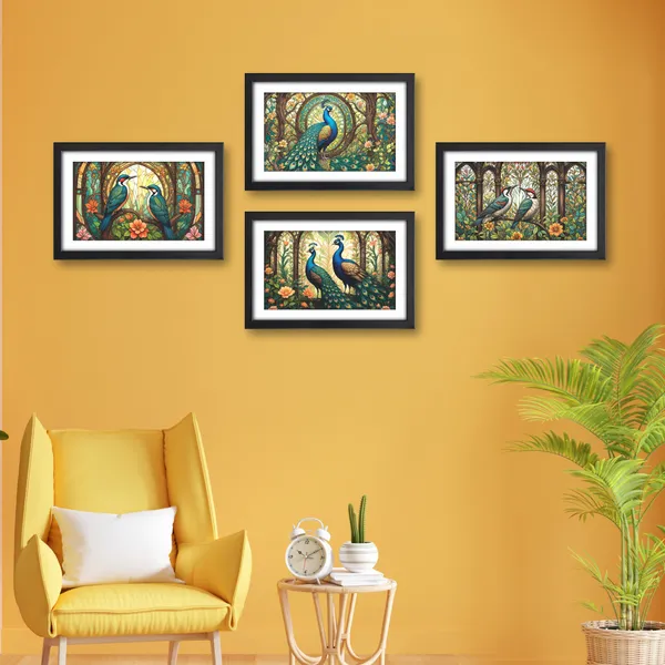 Peacock_Wall_Painting_(Set_of_4)