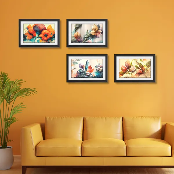 Abstract_Flower_Wall_Decor_for_Leving,_Bed,_Office_Room_(Set_of_4)