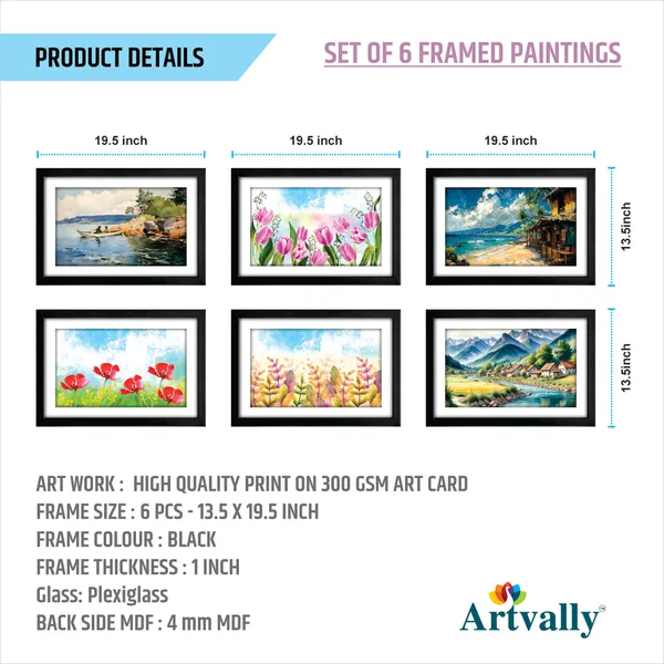 Floral,_Beach,_Lake_&_Mountain_Landscape_Wall_Art_(Set_of_6)