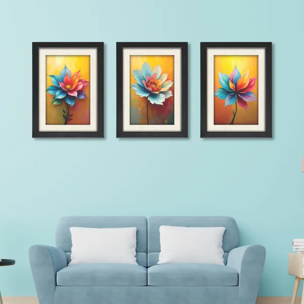 Nature_Theme_Floral_Painting_for_Wall_Decoration_(Set_of_3)