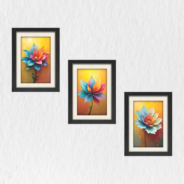 Nature_Theme_Floral_Painting_for_Wall_Decoration_(Set_of_3)