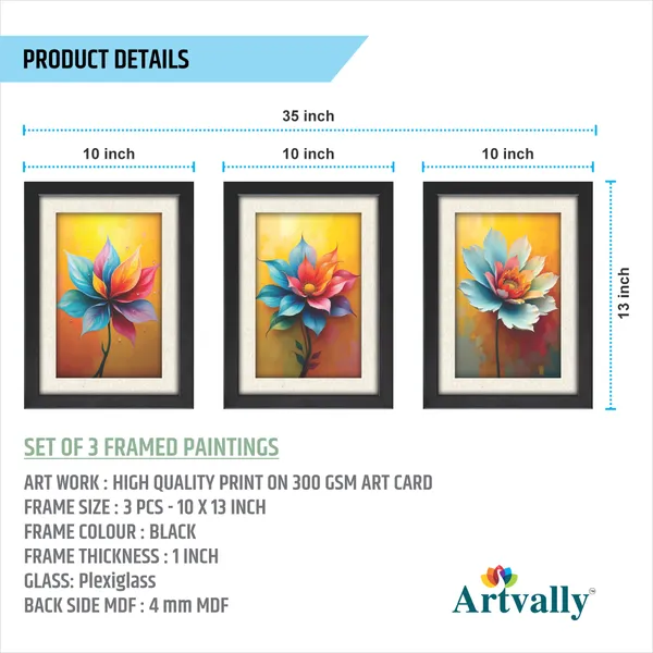 Nature_Theme_Floral_Painting_for_Wall_Decoration_(Set_of_3)