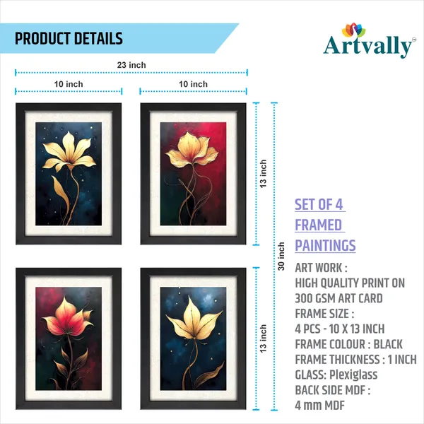 Golden_Lotus_Flower_Painting_for_Wall_Decor_(Set_of_4)