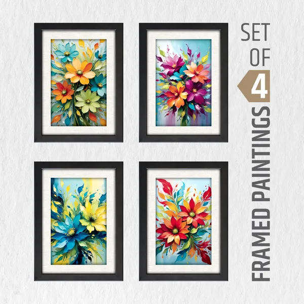 Flower_Painting_for_Wall_Decor_(Set_of_4)