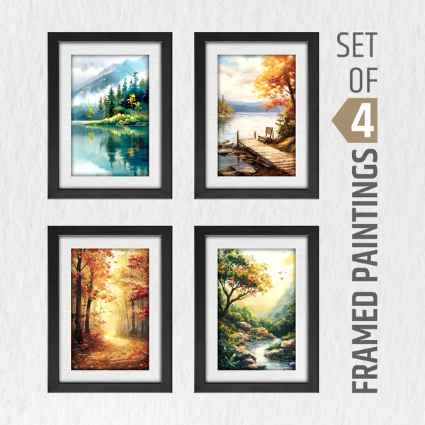 Forest_&_Lake_Landscape_Wall_Art_Set_(Set_of_4)