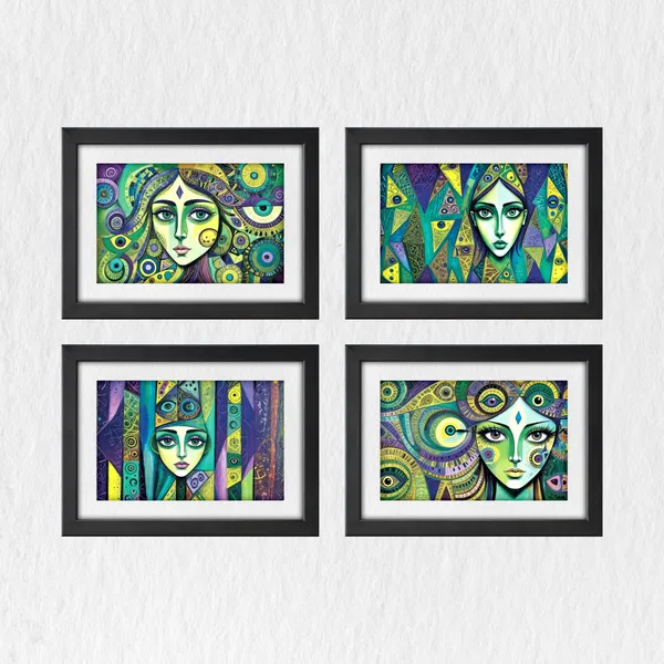 Modern_Art_Wall_Décor_Framed_Painting_(Set_of_4)