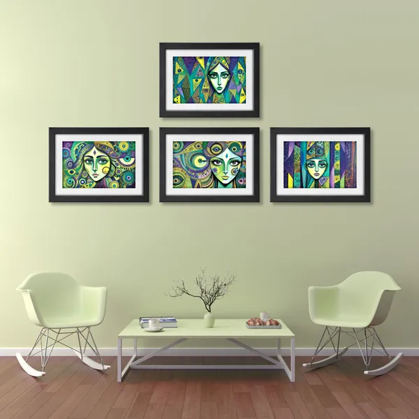 Modern_Art_Wall_Décor_Framed_Painting_(Set_of_4)