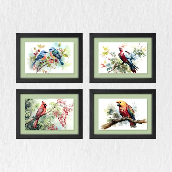Birds_Wall_Décor_Paintings_(Set_of_4)